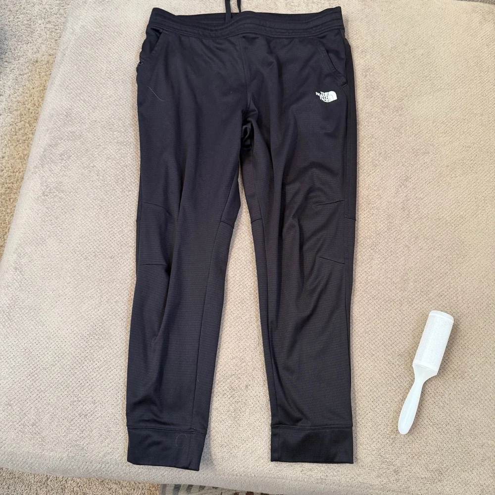 The North Face Mens Black Grid Fleece Track Jogger Pants XL Athletic Hiking